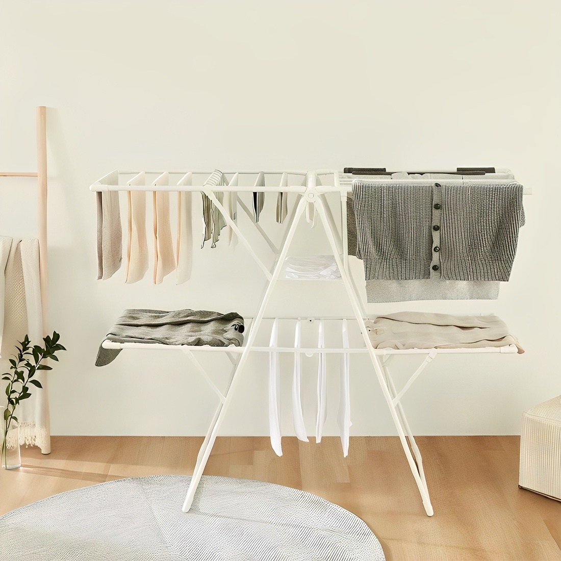 한샘 양날개 투웨이 건조대, 화이트 57,900원