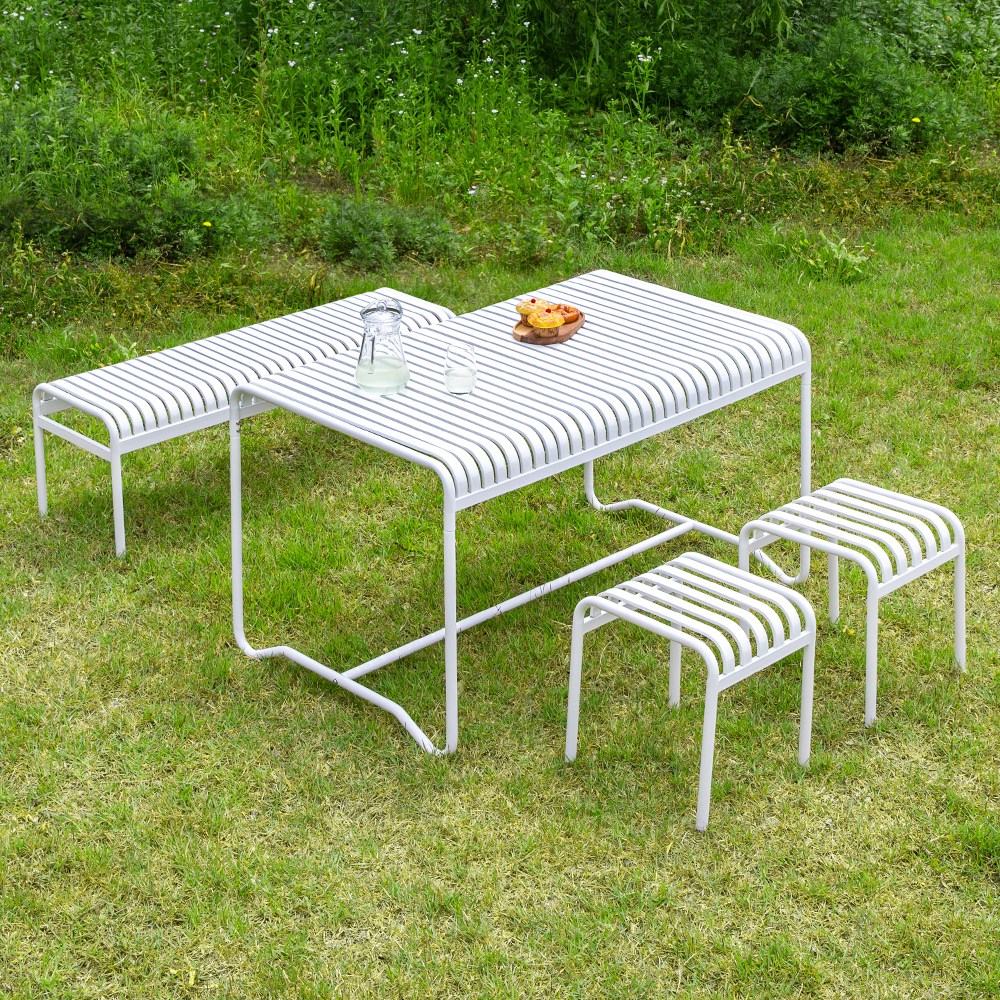 리브 1300 테이블 벤치 1개 스툴 2개 4인 세트 카페, 화이트 375,800원