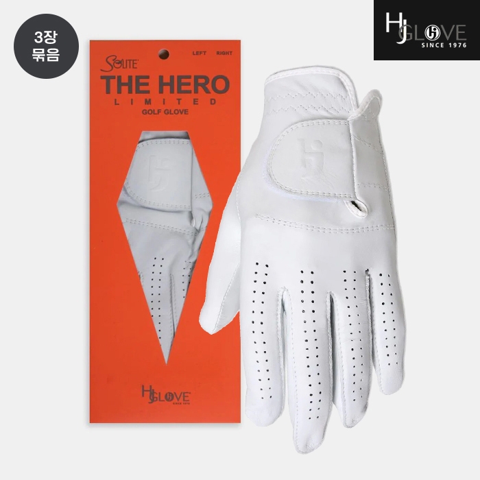 [3장패키지]Hj glove 더 히어로 프리미엄 양피 골프장갑[남성용][왼손] 66,430원