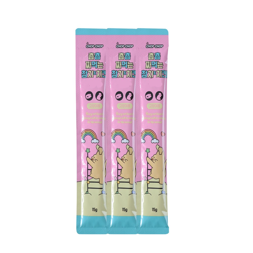 춉춉 짜먹는 고양이스틱 참치/치킨 15g X 120개입 1박스, 120개, 15g, 닭+참치 16,200원