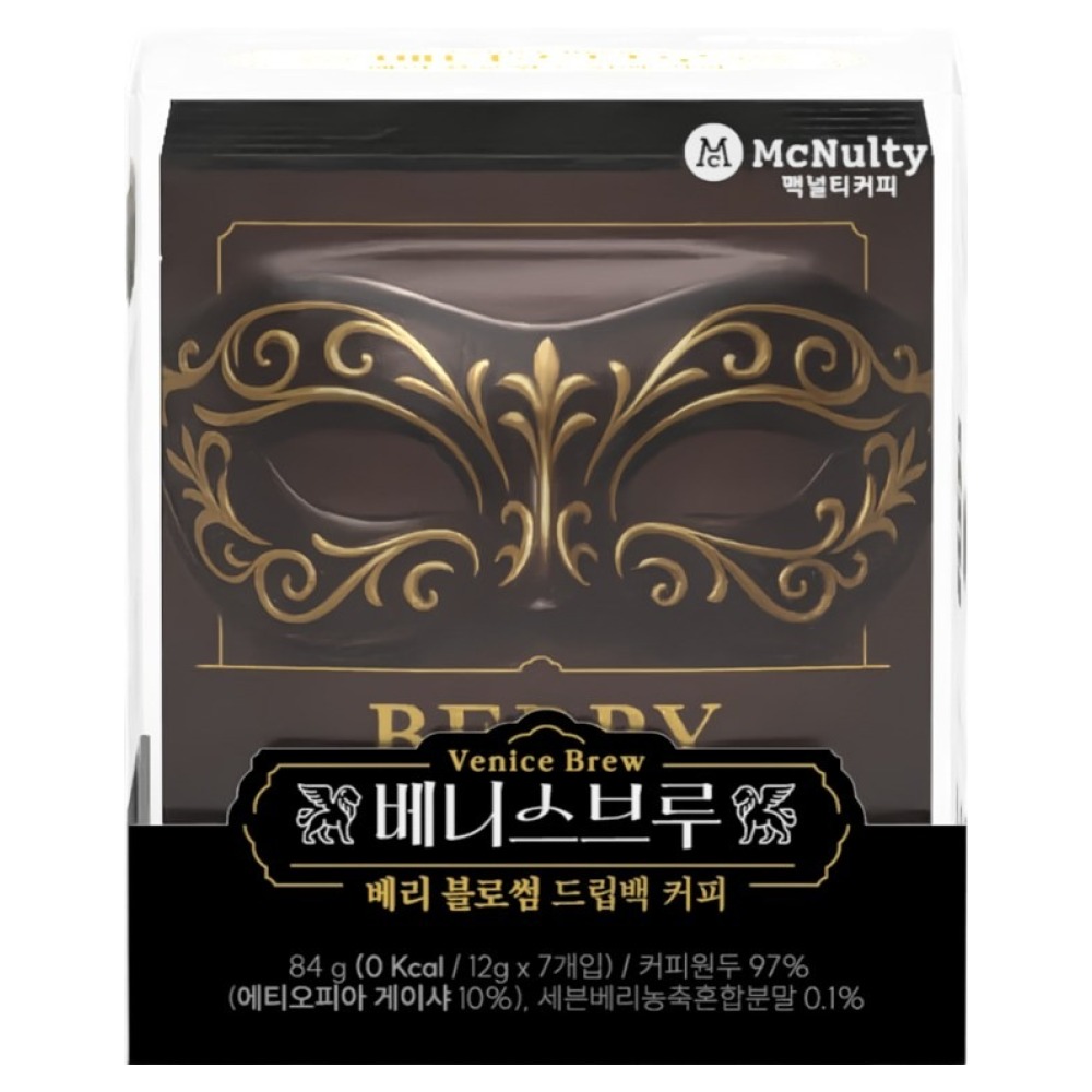 맥널티커피 베니스브루 베리 블로썸 드립백 커피, 1개, 7개입, 12g 9,900원