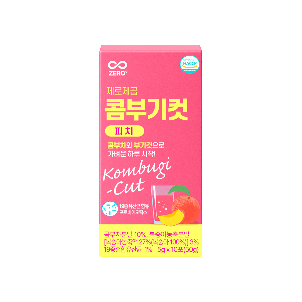 제로제곱 콤푸 붓기 콤부 분말 차 유산균 발효음료 빼는 탄산 고형차 콤부기컷 복숭아 피치 다이어트 관리 10일 프로젝트, 1박스, 10회분 9,400원