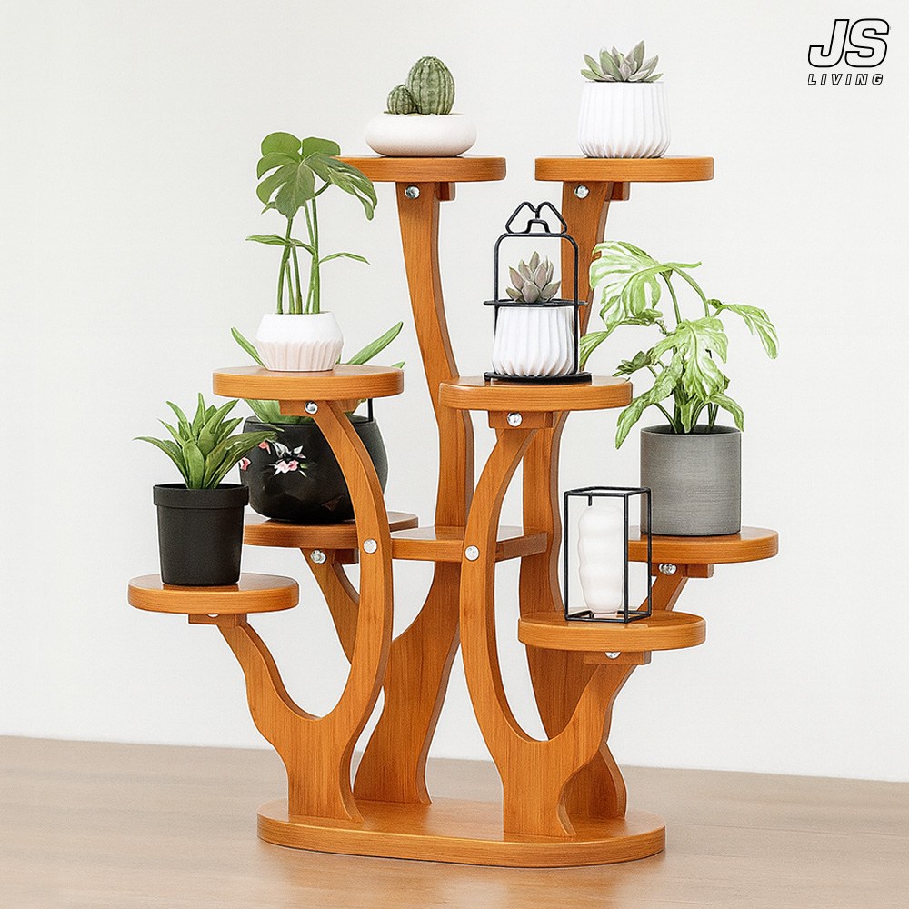 JS리빙 화분 진열대 베란다 인테리어 거실 다육이 엔틱 받침대 테라스 선반 다이 화분정리대 화분대 스탠드 거치대 실내 원목 4단 우드 C_01 41*27*46 29,800원