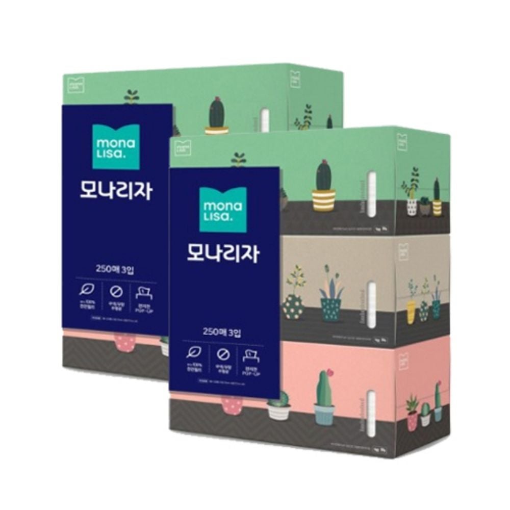 모나리자 벨라지오 미용 각티슈 250매 3입 14,700원
