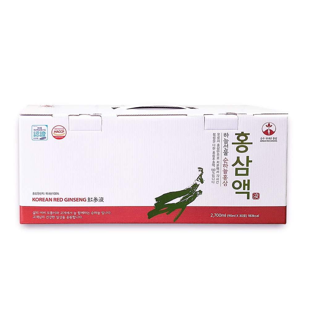 순하늘홍삼 오직 홍삼만을 넣고달인 홍삼액 90ml 30포 29,890원