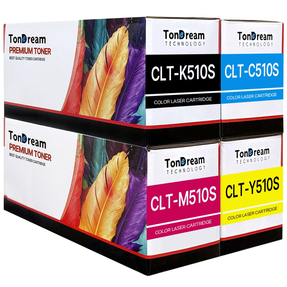 삼성 호환토너 CLT-K510S 4색세트 SL-C563W SL-C563FW SL-C513 SL-C513W SL-C510 C510W, 검정,파랑,빨강,노랑, 1세트 31,900원