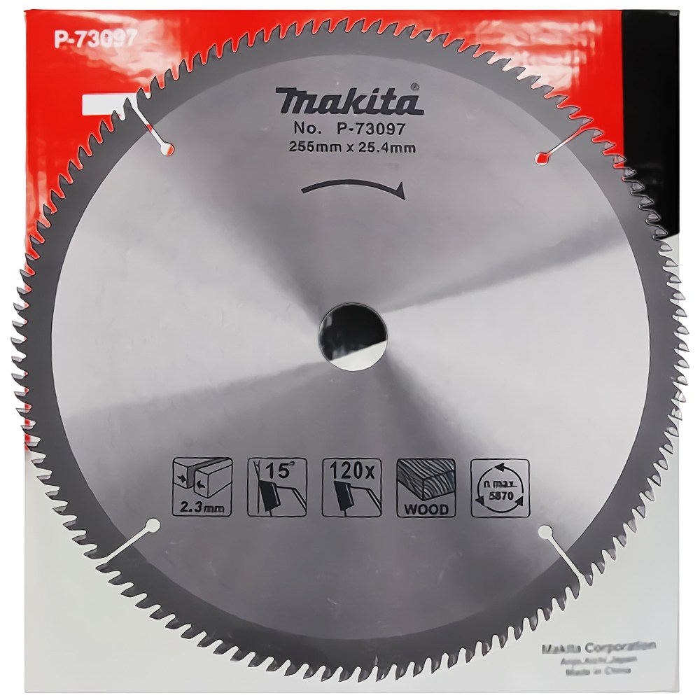 마끼다공식대리점 255mm 목재용 원형톱날 나무 목공 그라인더날 120날 2.3T 팁쏘 P-73097 32,500원