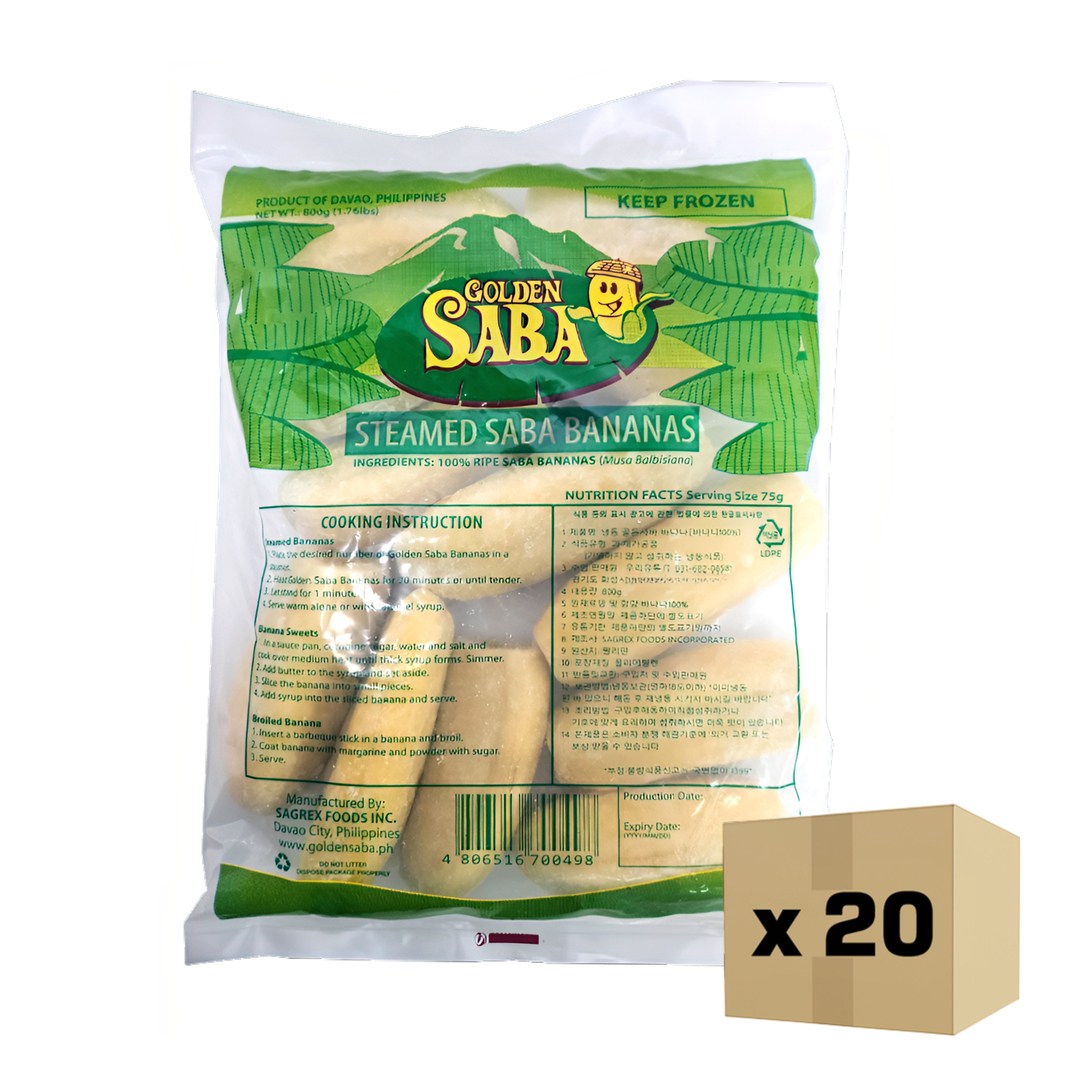 필리핀 냉동 사바 바나나 프리미엄 Saba Banana 800g x 20개 140,000원