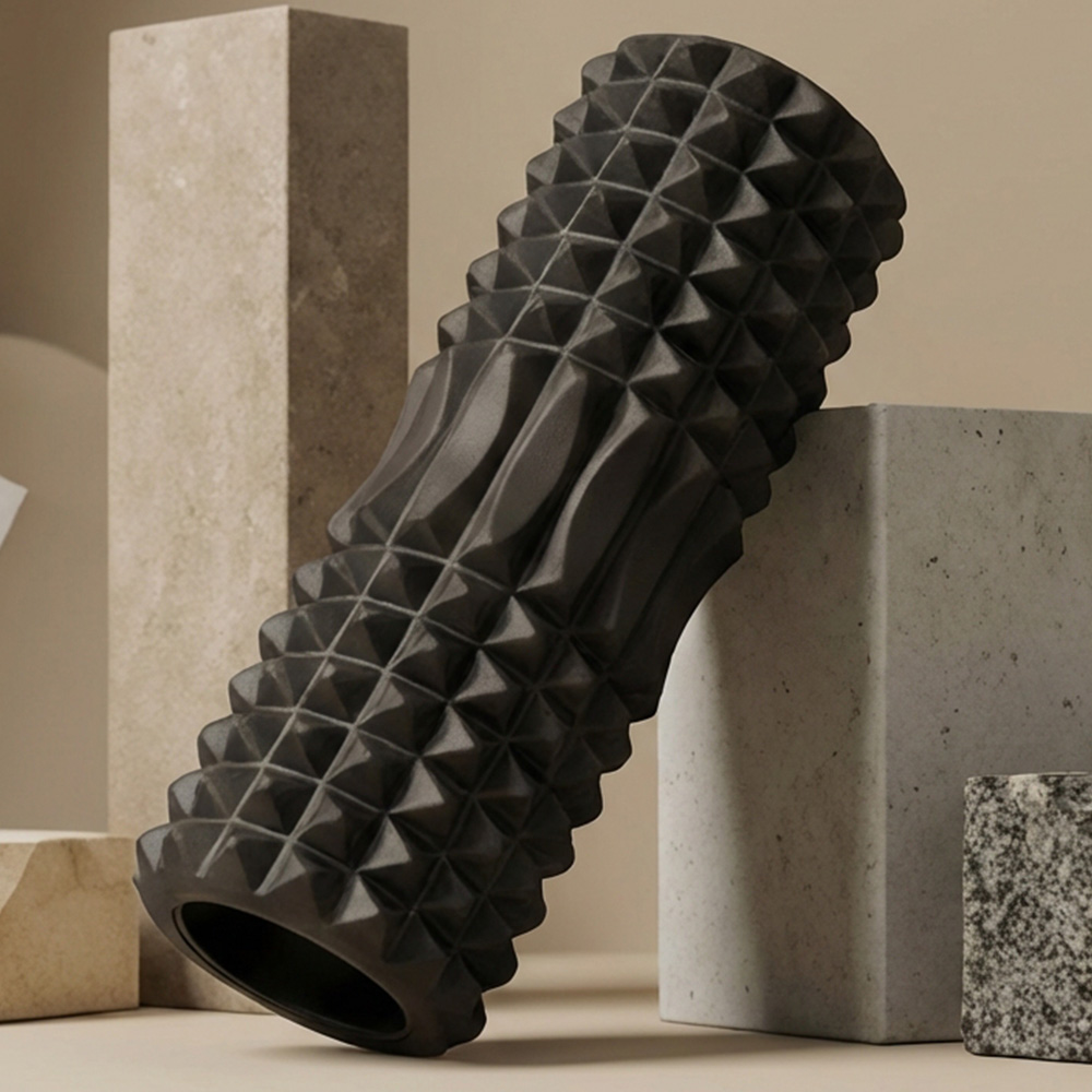 웨이븐 마사지 폼롤러 돌기형 지압 요가 필라테스 스포츠 근육풀기, 1개, 블랙 13,590원