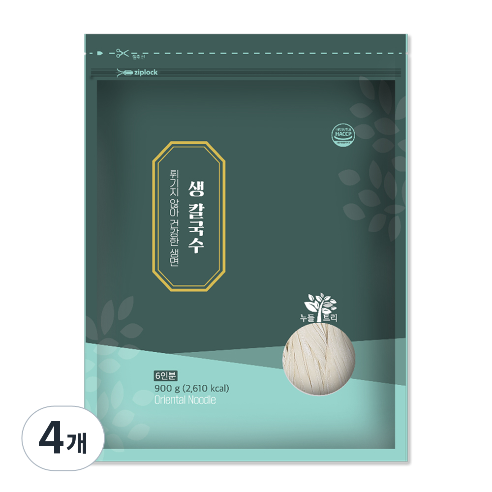 넉넉한6인분 누들트리 생칼국수 칼국수면 칼국수생면, 4개, 900g 35,800원
