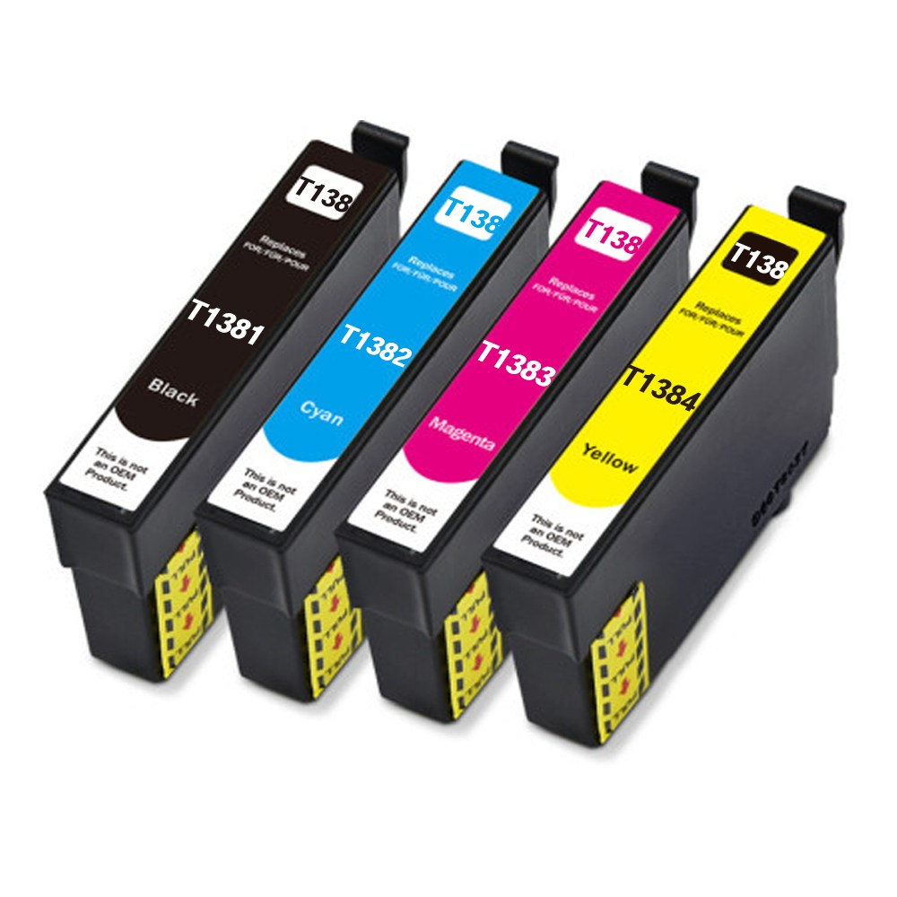 훼이머스잉크 엡손 T138 T1381-4 (세트판매) 호환잉크 TX230/TX235/TX420W/TX430W/TX435W/TX325F/T138170, 4개세트(검정+파랑+빨강+노랑), 1세트 13,300원