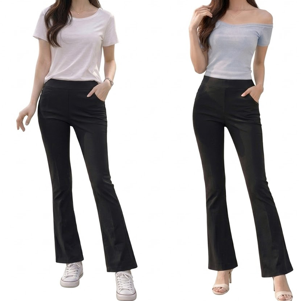 국내제작 GTM [1+1]B 여성 여름 나팔바지 여자 슬림핏 스판 밴딩 부츠컷 일상복 골프복 오피스 팬츠 매직스판 빅사이즈 29,800원