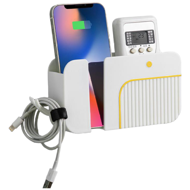 레디박스 무타공 벽걸이 스마트폰 TV 리모컨 거치 수납 선반, 화이트, 1개 7,900원