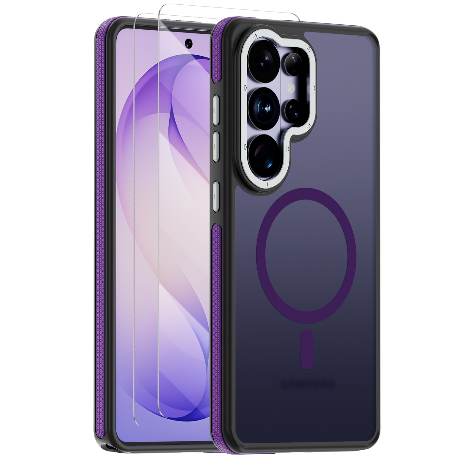 BAOHUZHE 삼성 갤럭시 케이스 맥세이프 충격방지 슬림 옐로우 자석 케이스+스크린필름 26,000원