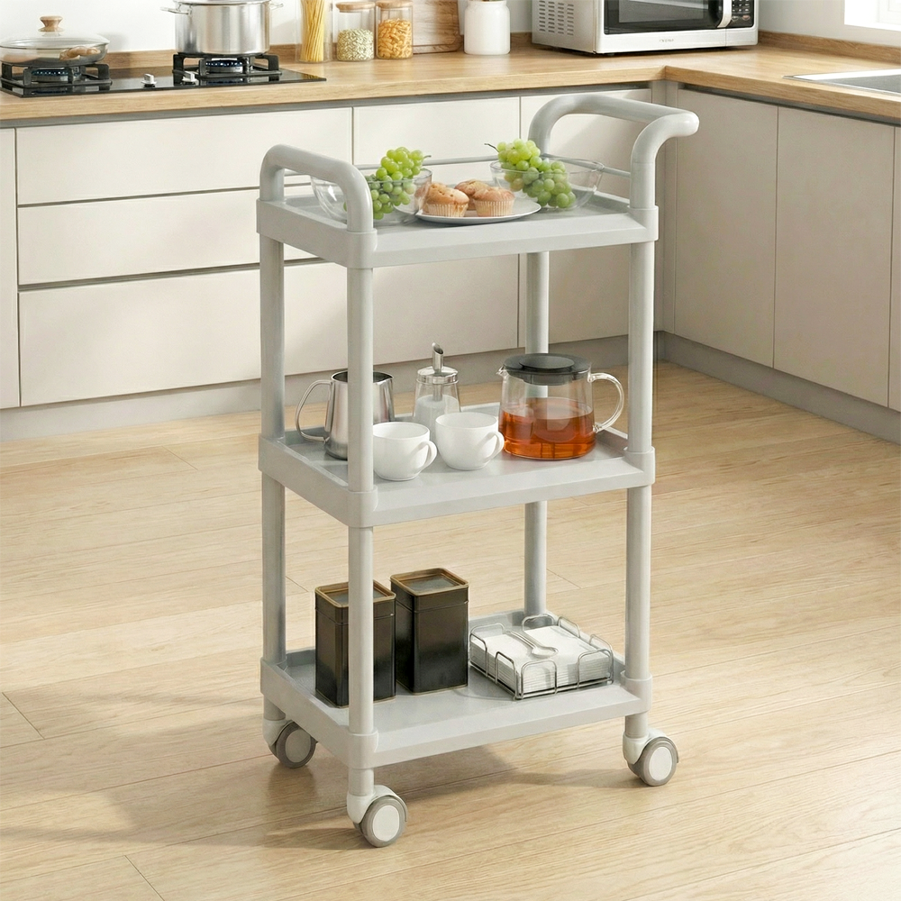 잔비오 3단 트롤리 이동식 다용도 서빙카트, 3단, 그레이 36,800원