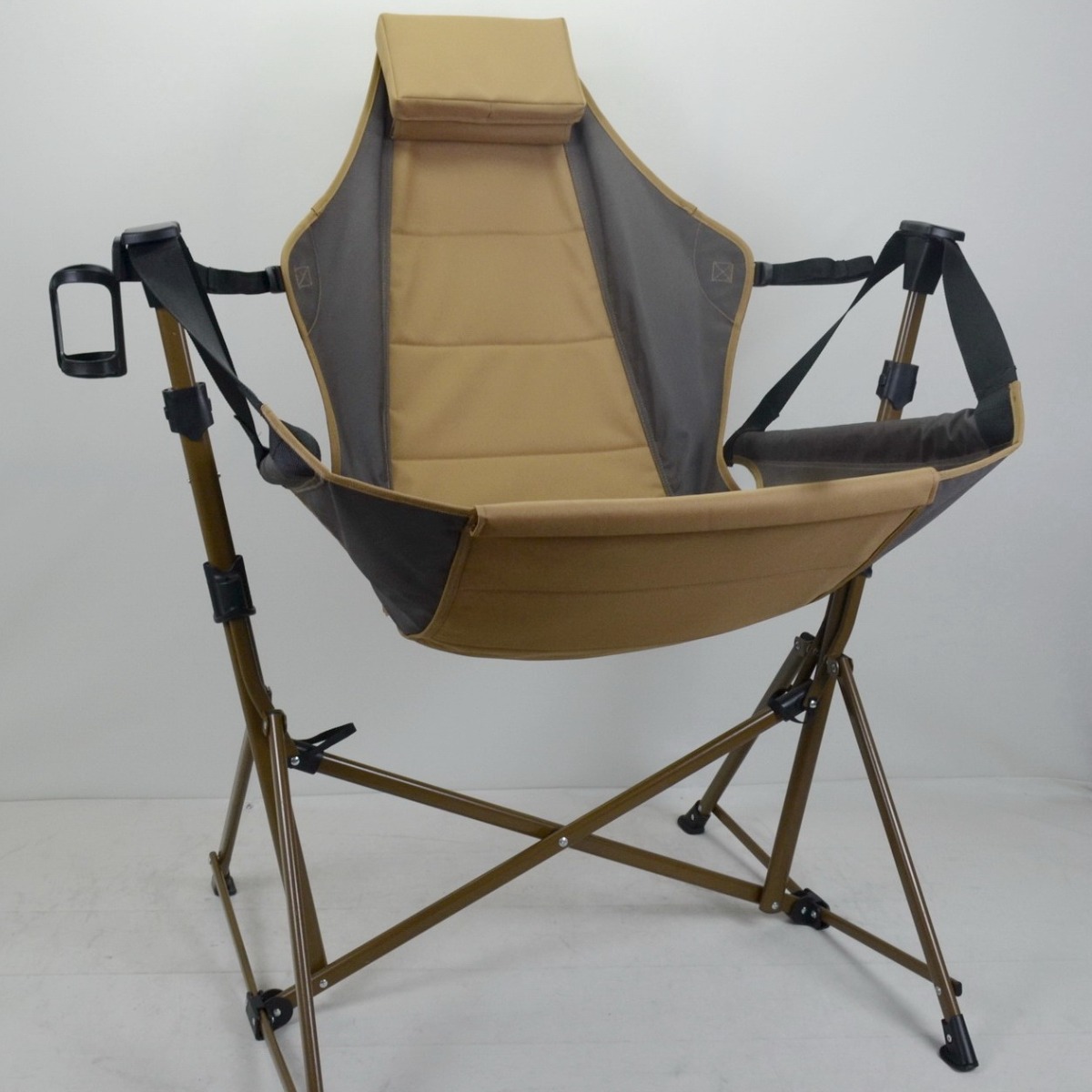 바로스 캠핑 흔들 의자 접이식 릴렉스 스윙체어, 1개, 데저트탄 89,900원