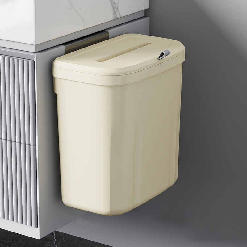 피어니스트 무타공 벽걸이 다용도 쓰레기통, 크림 덮개 9,900원