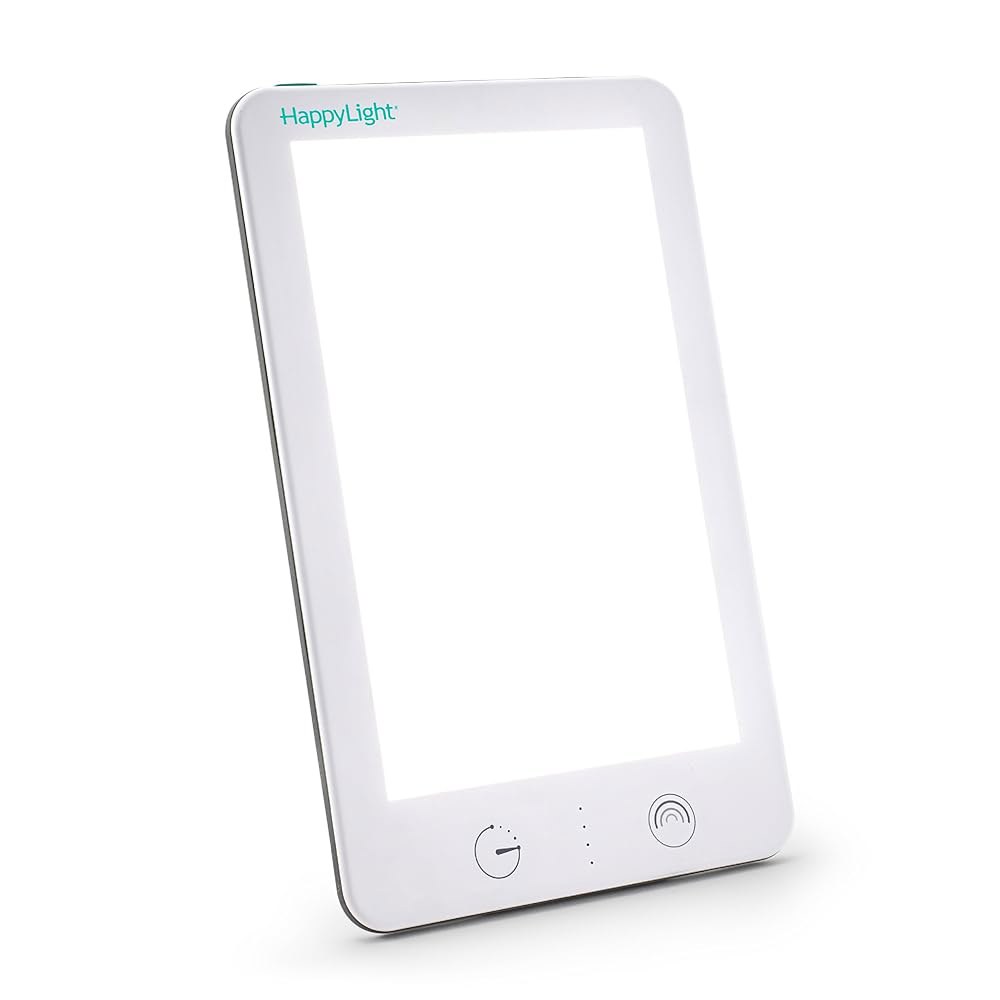 Verilux 해피라이트 루미 플러스 - 10,000 럭스, UV 프리, LED 밝은 화이트 라이트, 밝기 조절 가능, 카운트다운 타이머, 분리형 스탠드 - 기분, 수면, 집중력 102,100원