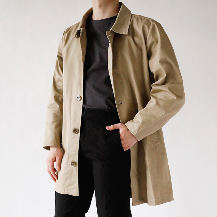 해리슨 남성용 베이직 코튼 싱글 트렌치 코트 HA-1005 STY1004 38,600원