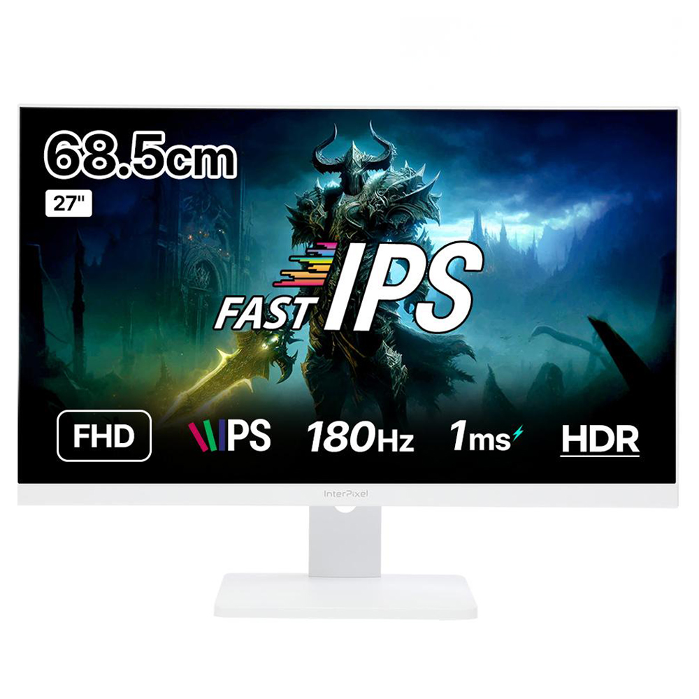 인터픽셀 FHD FAST IPS 180Hz 게이밍 무결점 모니터 ALL WHITE, 68.5cm, IP2746(무결점) 189,000원