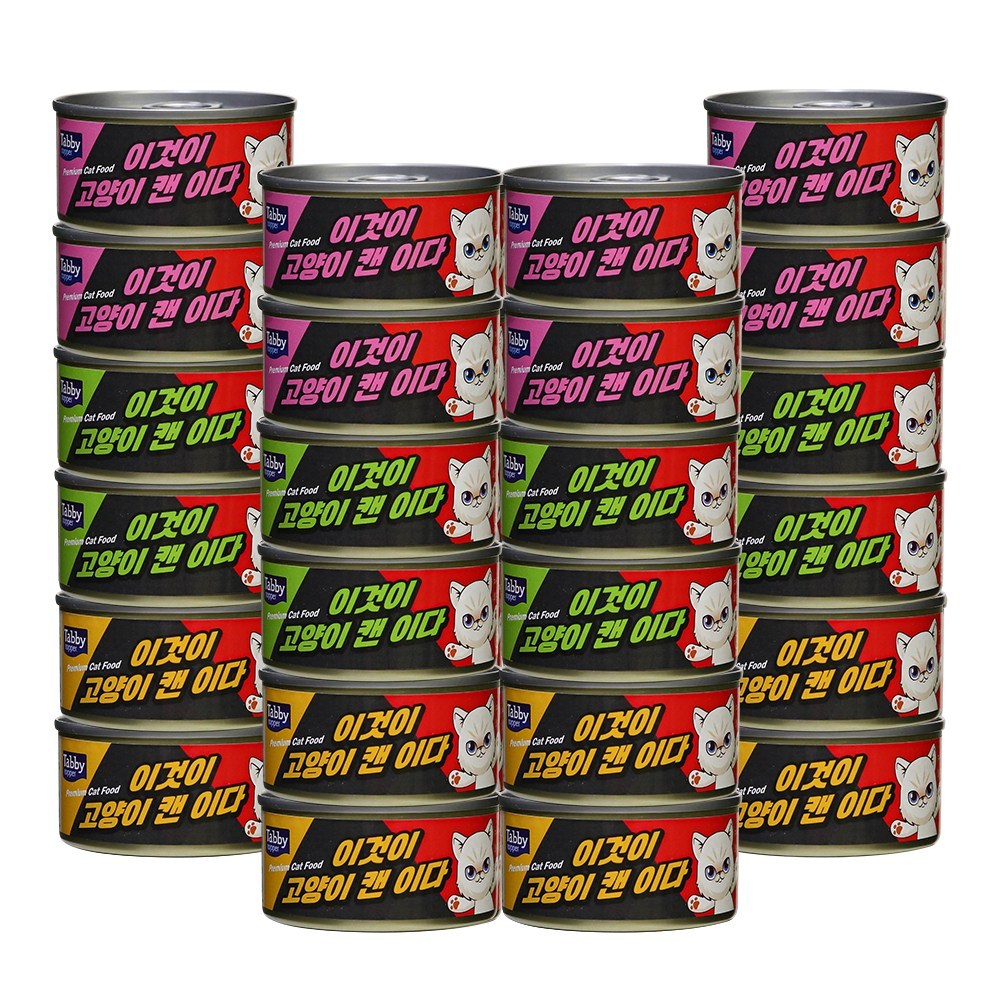 테비 이것이 고양이 캔이다 3종_선택, 24개, 85g, 콤보, 현재가 11,000원