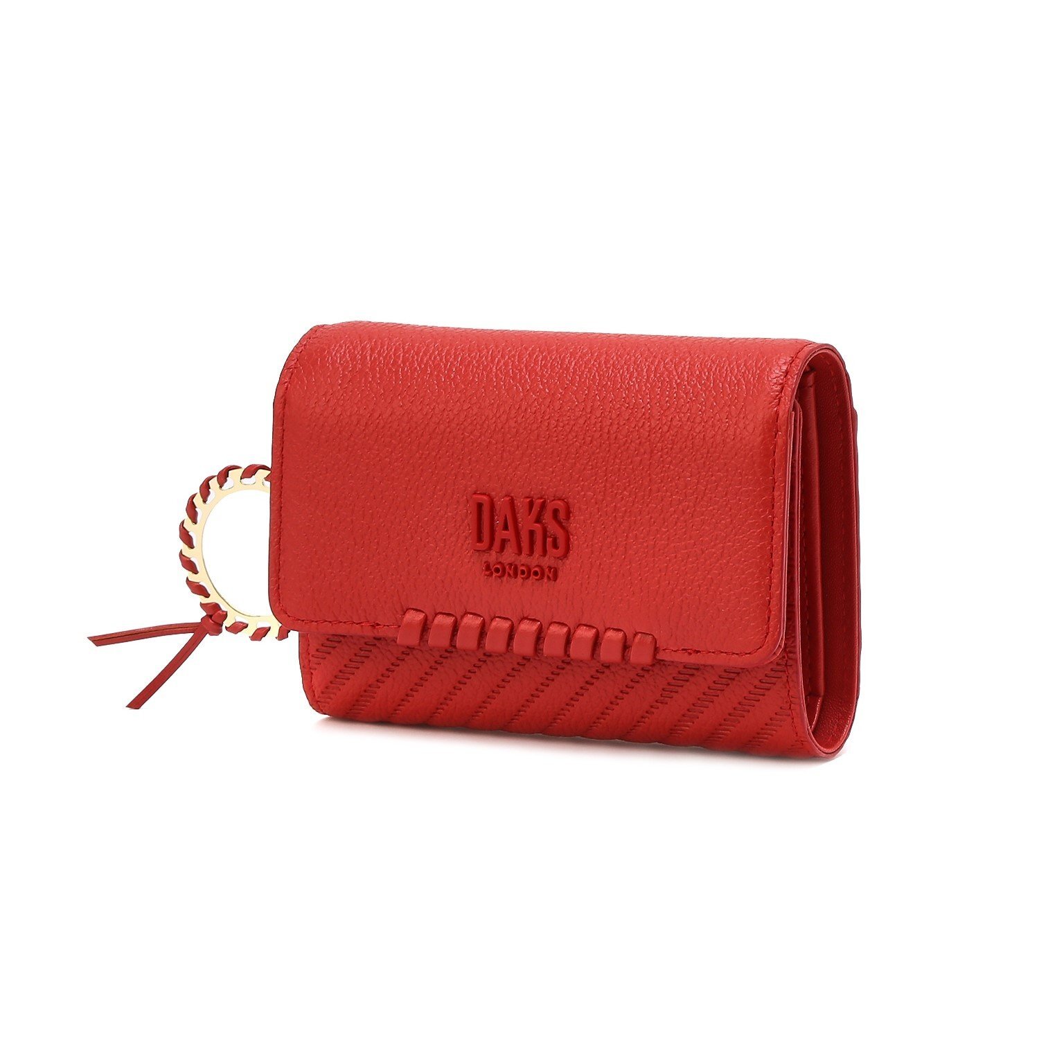 [국내백화점] 닥스 DCWA4F146R2 [HOUSE CHECK] 레드 패턴배색 소가죽 반지갑 185,600원