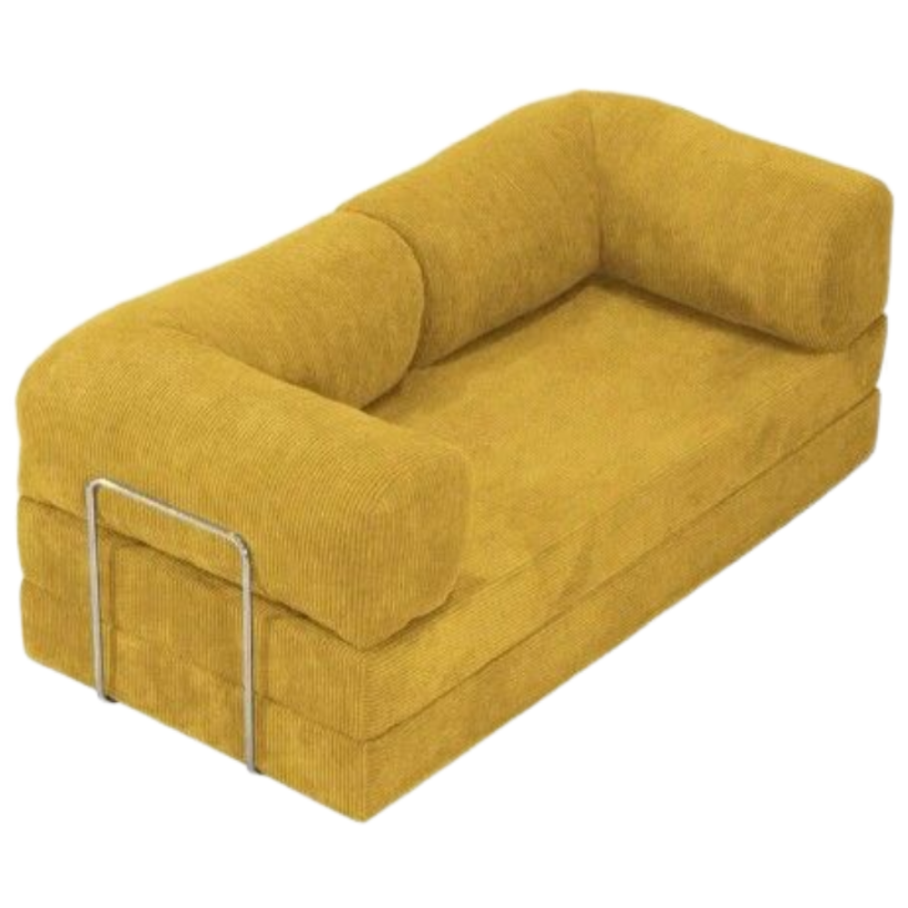 RUBILY 접이식 압축 소파베드 코듀로이 소파침대 소파 쇼파 쇼파 집순이 소파겸침대 모듈, 노랑/100CM 209,000원