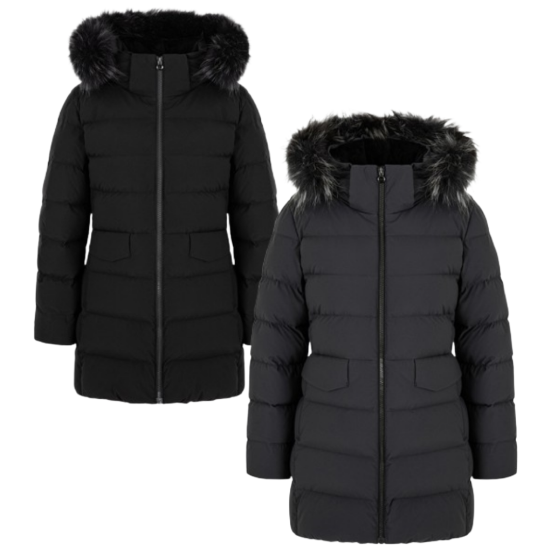 밀레 여성 벨트형 중기장 구스다운 중량 헤비다운 라쿤퍼 이월상품 에베레스트 케이투 한라산 295,500원