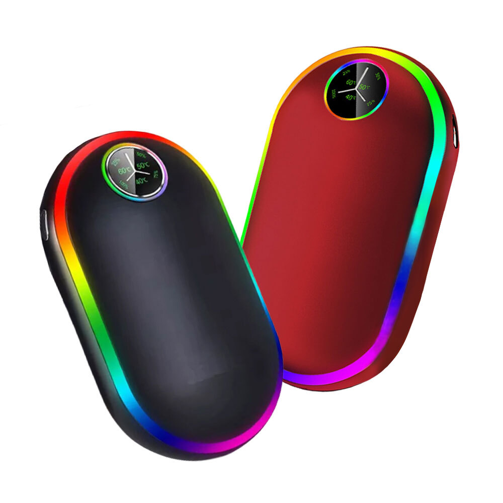 디큐브 레인보우 LED 손난로 보조배터리 대용량 무선 휴대용 3단온도 KC인증, 블랙 29,700원