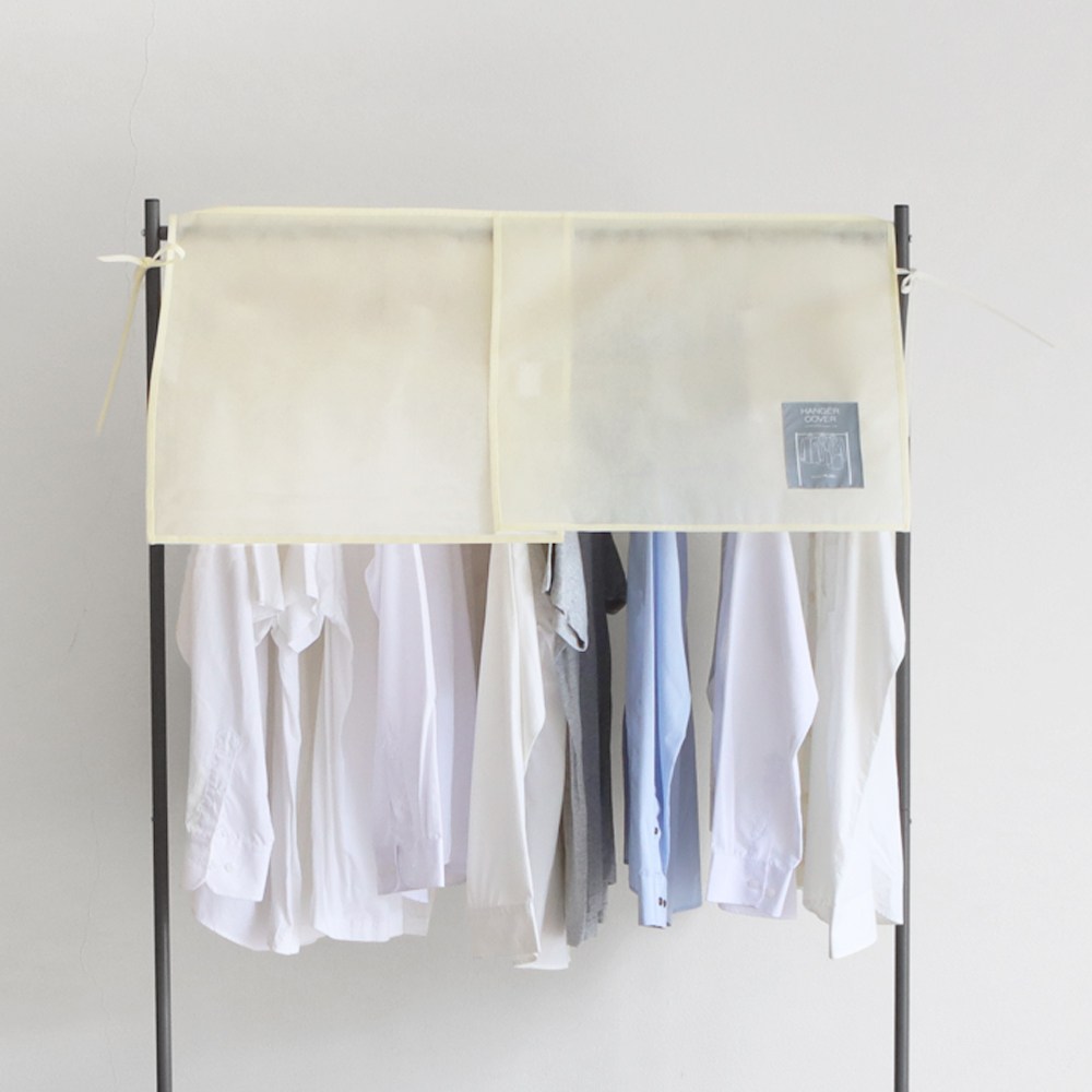 하우스플랜온 1+1 유니크 하프 행거커버 아이보리 어깨 먼지 차단 옷덮개, 1개, 2개입 15,400원