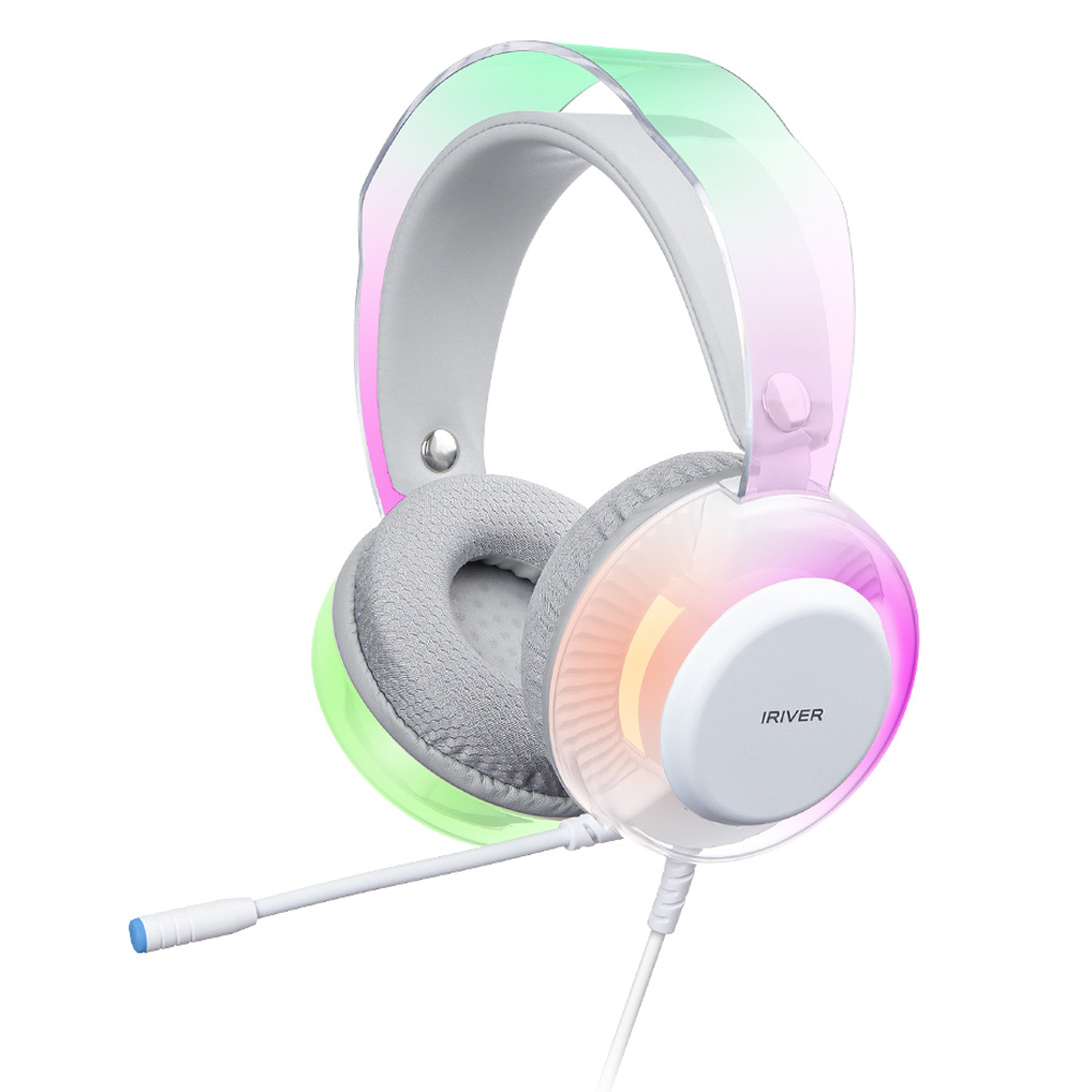아이리버 가상 7.1채널 LED 노이즈캔슬링 마이크 USB 게이밍 헤드셋 + C타입 세트, 화이트, Aurora GH6 35,250원