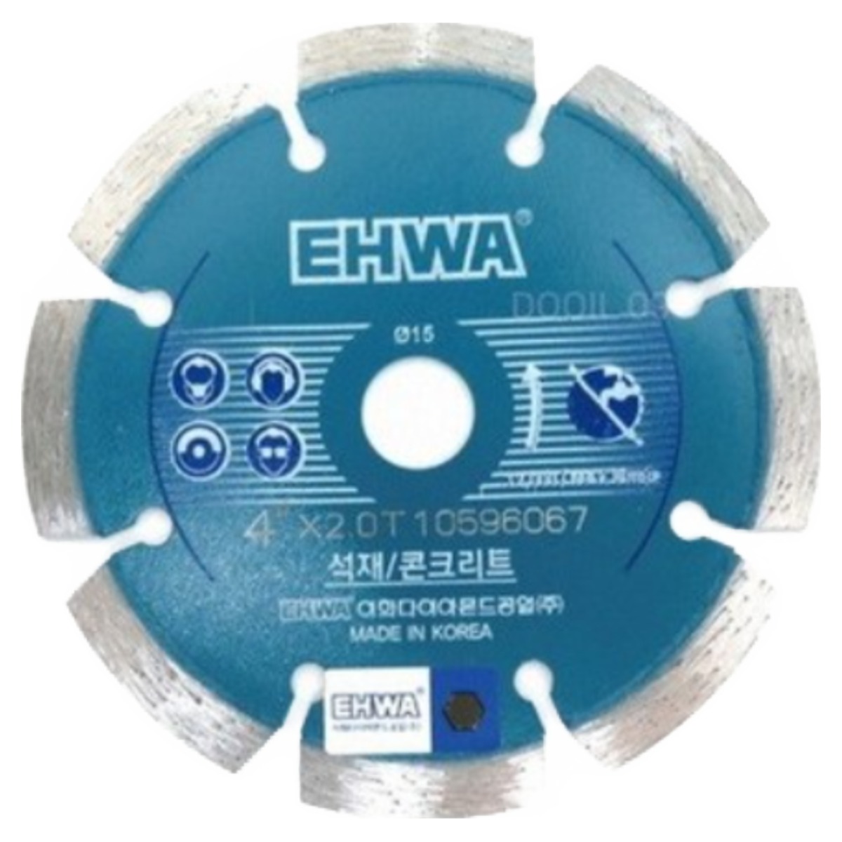 이화 국산 마른날 100mm(4)X2.0T 다이아몬드절단석 절단작업 건물보수, 1개 11,600원