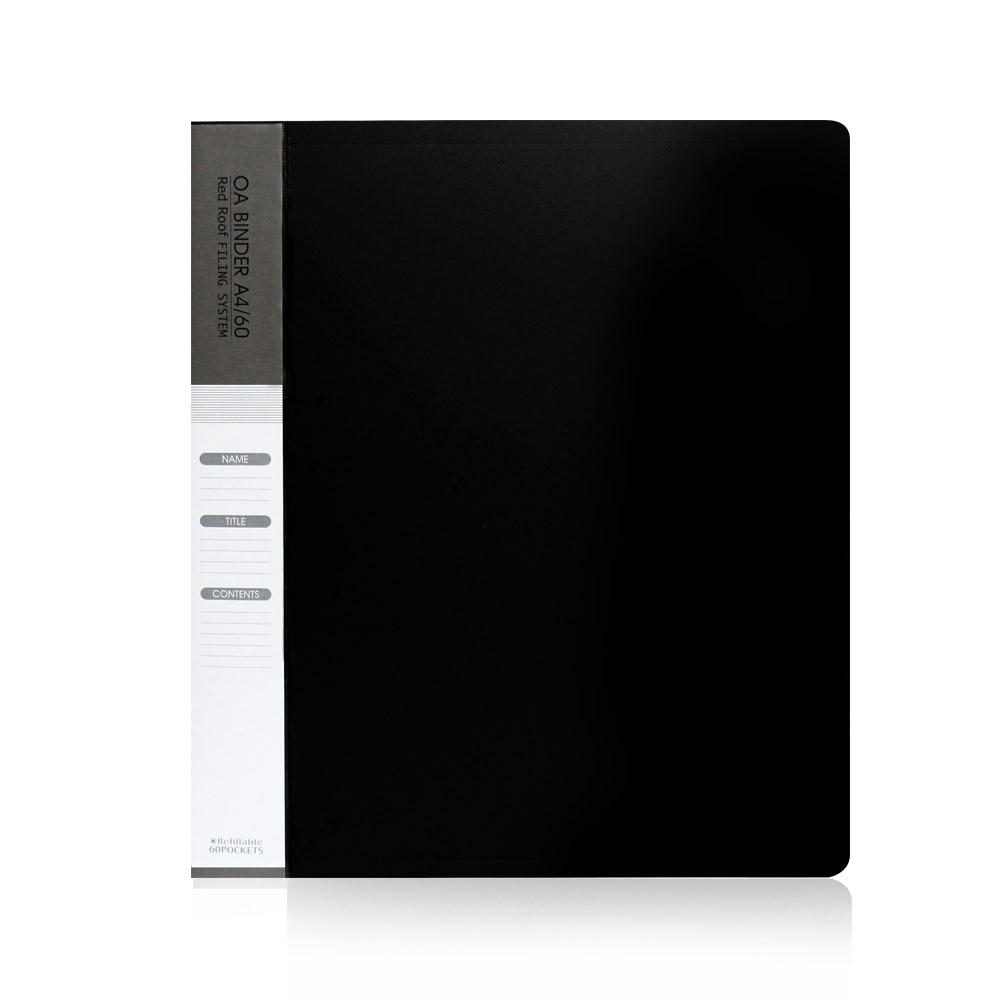 빅드림 A4 60매 OA 클리어바인더 속지추가 가능 화일, 블랙, 1개 4,940원