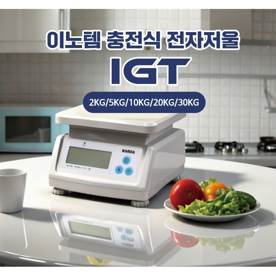 국산 고급형 이노템IGT 충전식 초정밀 전자저울 2kg 5kg 10kg 20kg 30kg 120,000원