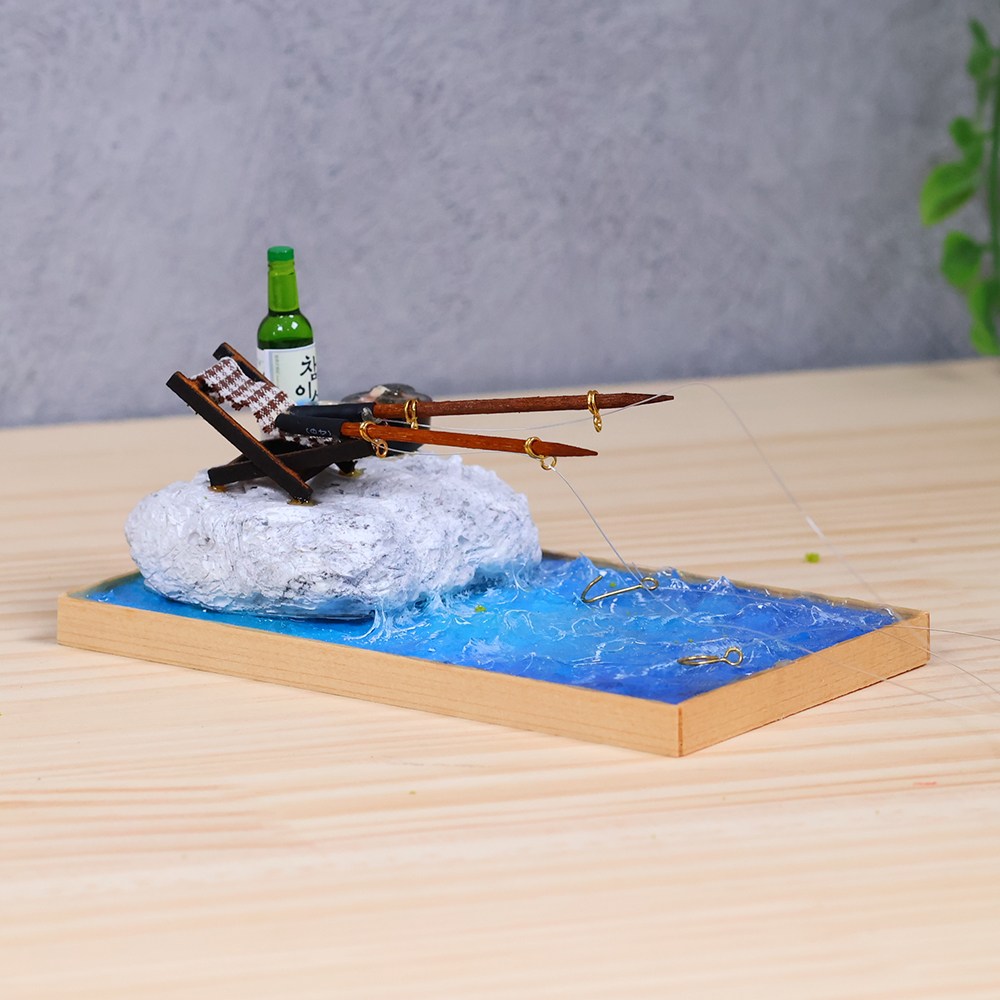 납골당 꾸미기 미니어처 취미 소품 추모관 봉안당 추모장식 미니장식, 낚시 45,000원