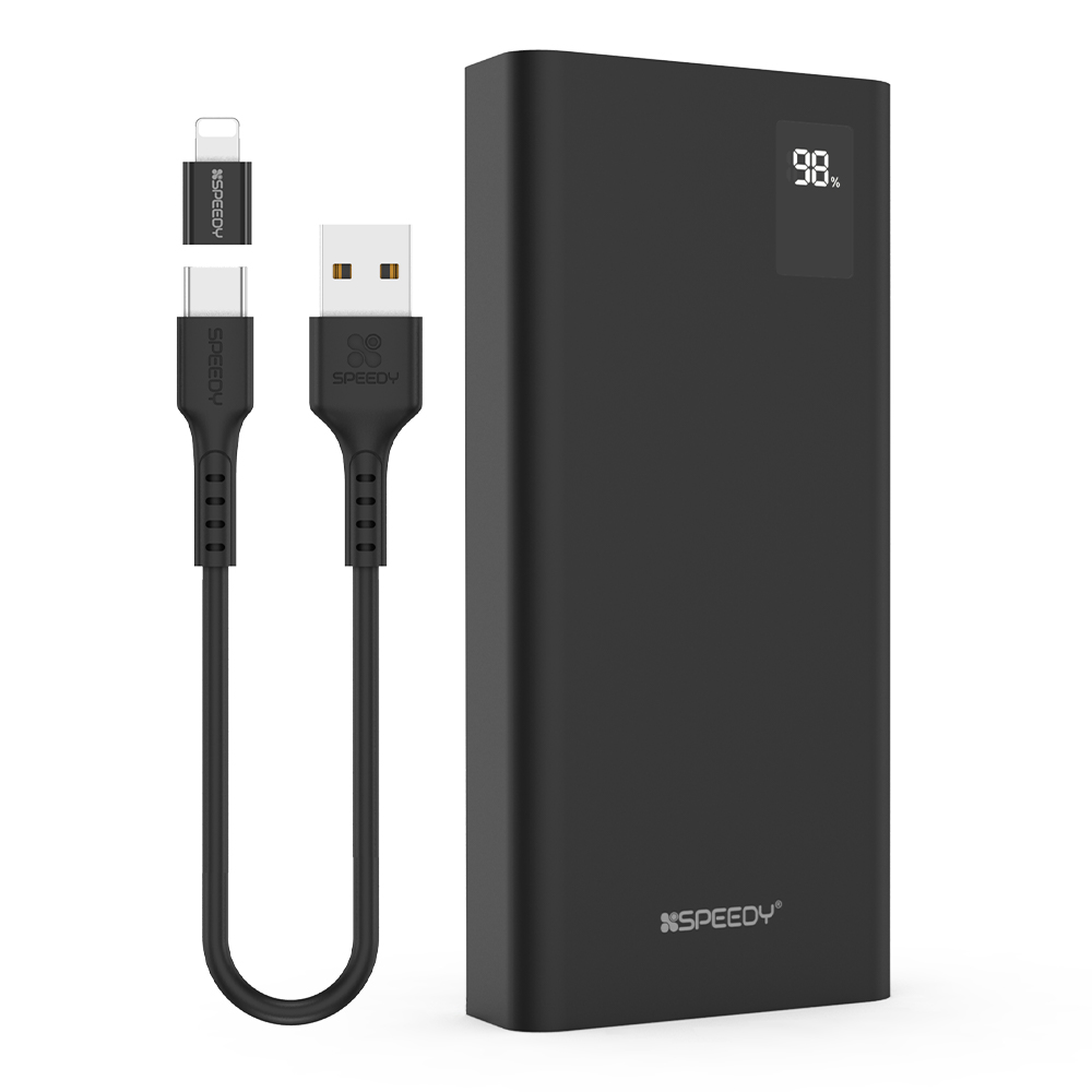 스피디 슬림핏 PD 20W 고속충전 보조배터리 20000mAh + C타입 20W 케이블 세트, SPE-B2PA20DPQ, 블랙 19,150원