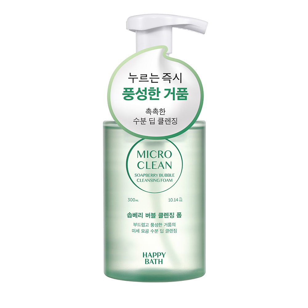 해피바스 마이크로 클린 솝베리 버블 클렌징폼, 1개, 300ml 8,330원