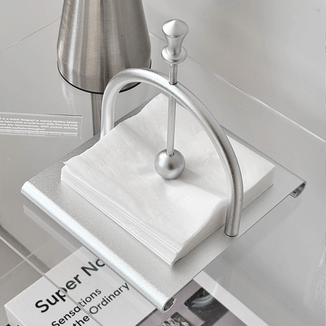 데미무드 메탈릭 아크 냅킨 꽂이, 1개, 실버 15,800원