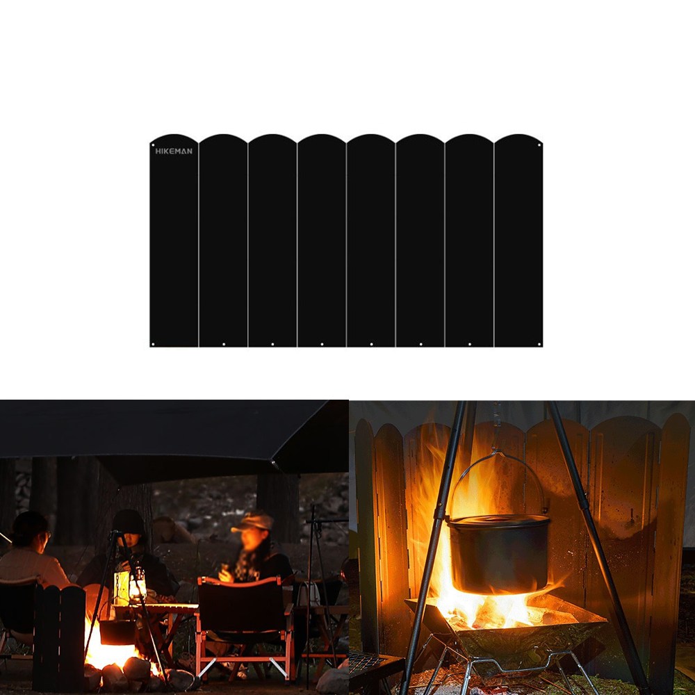 캠핑 스토브 스크린 바람막이 불멍 화목난로 HM스토브스크린, 1개, 40cm블랙, 현재가 29,800원