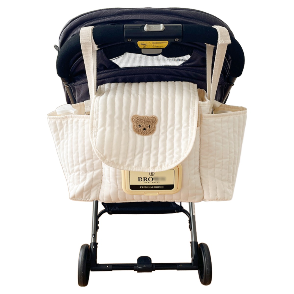 베베코지 유모차 가방 걸이 포함 다용도 정리함, 1개, 아이보리 26,000원