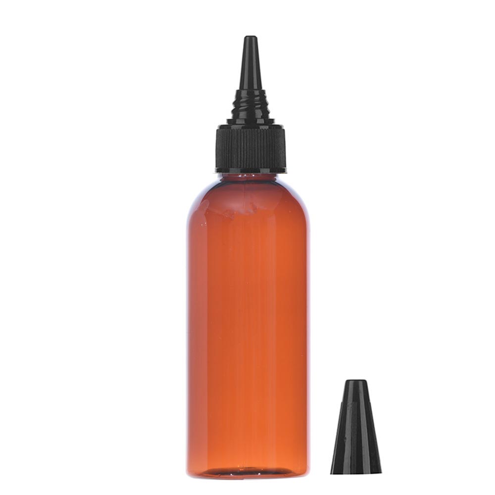 뾰족캡용기 30ml 50ml 60ml 75ml 80ml 100ml 오일병 염색약공병, 80ml, 갈색용기 검은색캡, 1개 530원