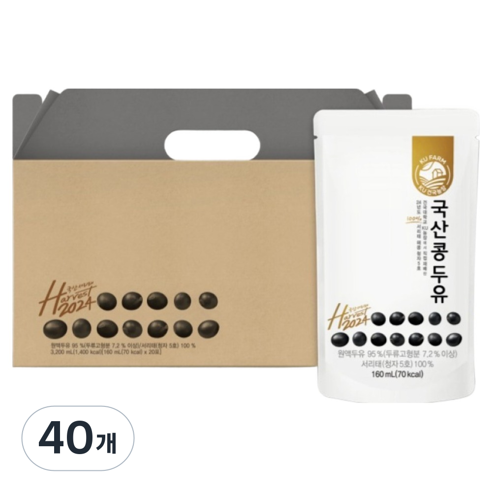 건국유업 국산콩두유, 160ml, 40개 25,380원