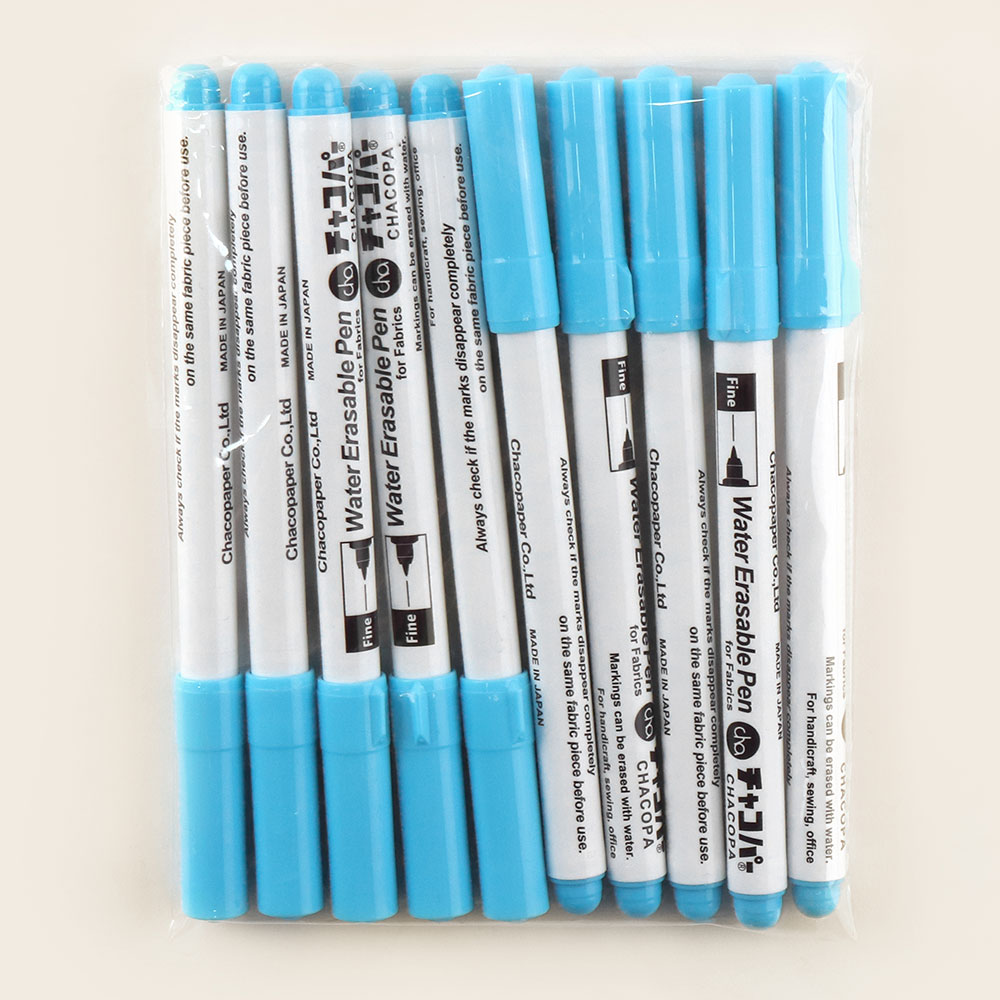패션스타트 일제 차코 물로지워지는 패브릭 수성펜 초크펜 3종, 10개, 블루Fine 16,500원