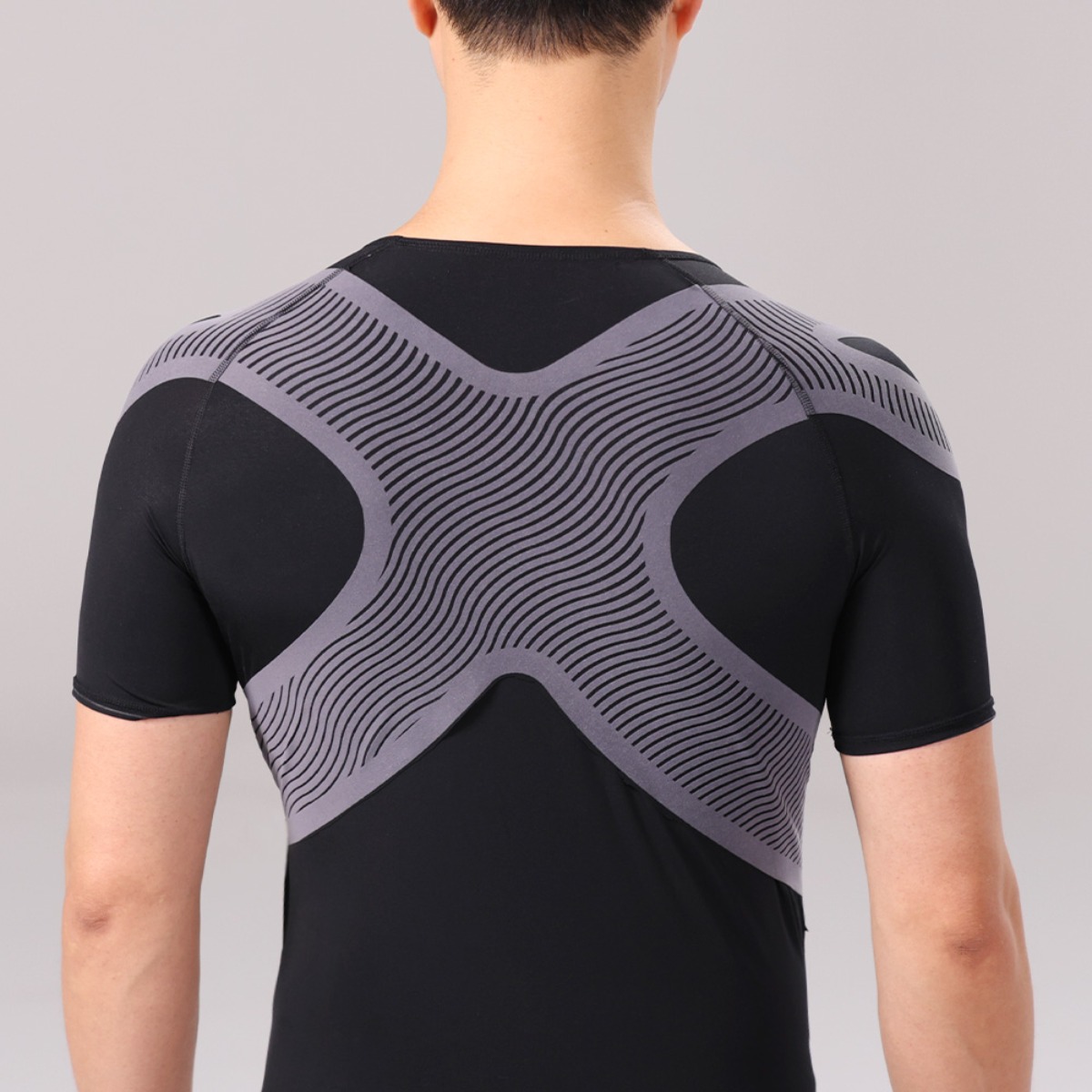 테이핑테크 바른자세 테이핑웨어 2장세트 남성용 어깨 허리 밴드 라운드숄더 굽은등 완화 자세교정 보조 헬스복 운동복 머슬핏 59,800원