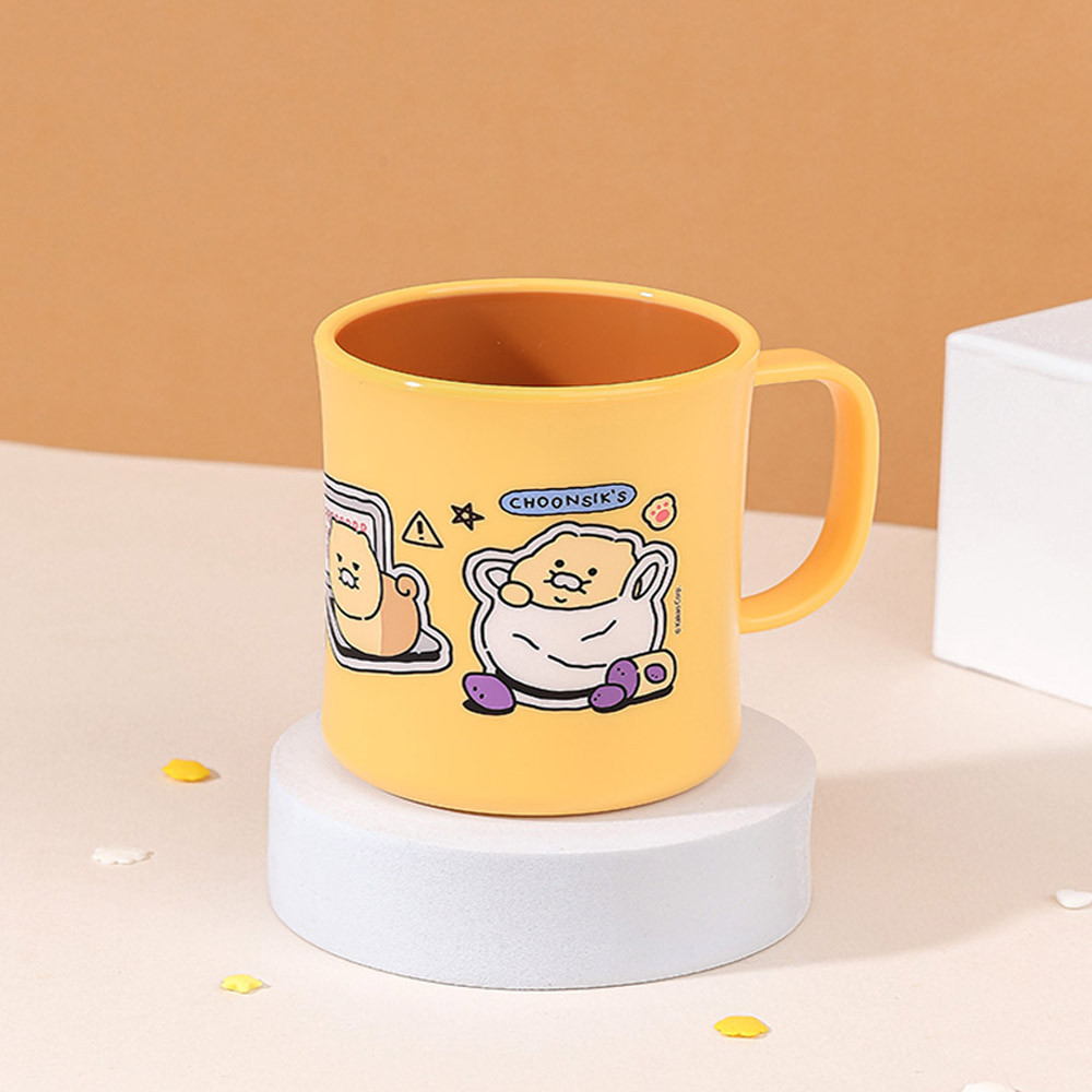 홈앤키즈 카카오프렌즈 키요 더블컬러 핸들 컵 춘식이 식기세척기용 전자렌인지용 물컵 양치컵 카카오컵 캐릭터물컵 단체선물 유아 어린이 직장인 유치원 어린이집 6,900원