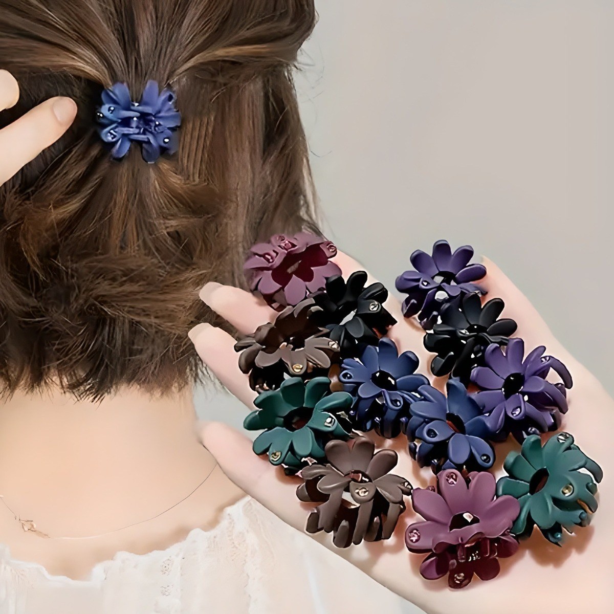 셀루앙드 강력 그립 플라워 헤어 클로 집게핀 10p 7,500원