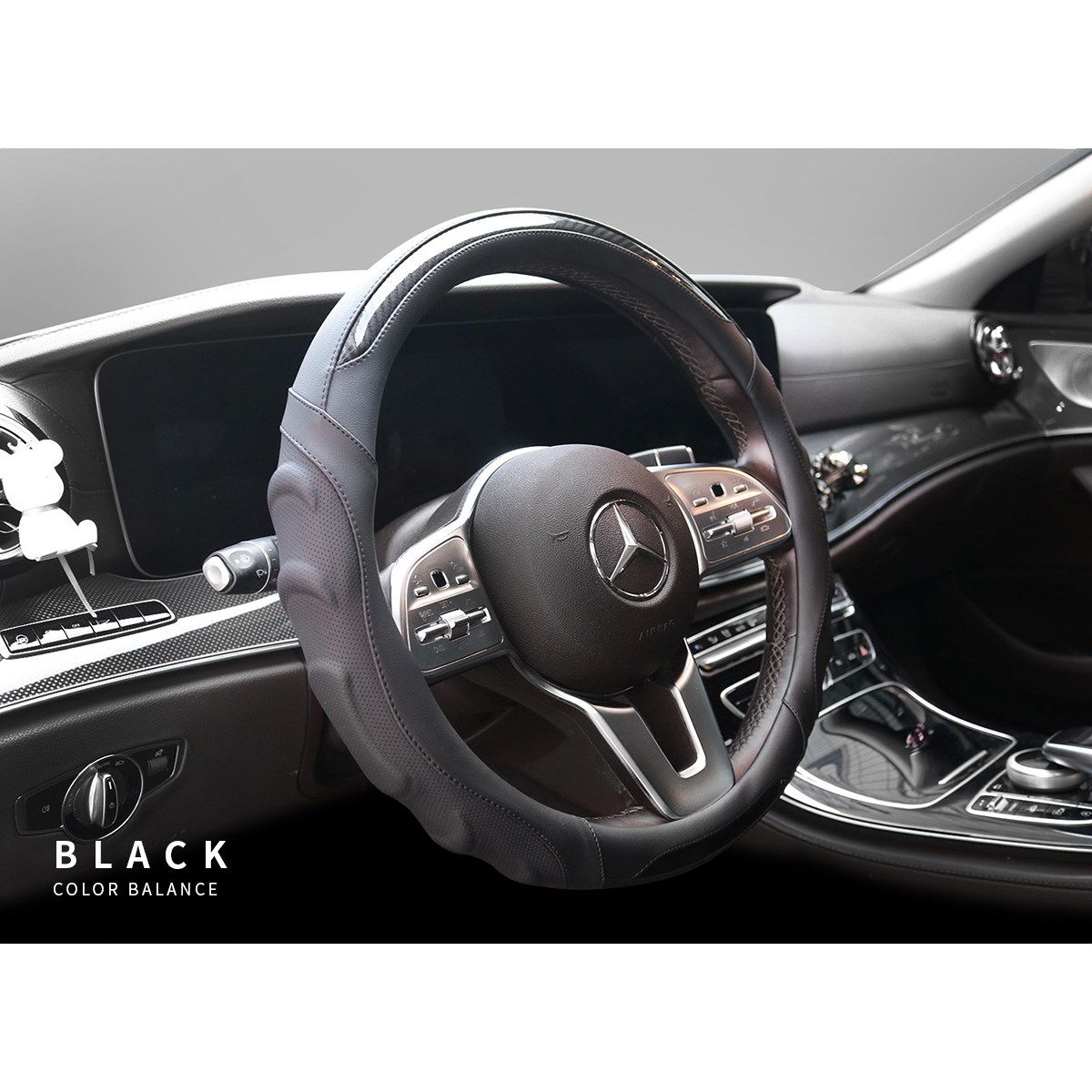 카본 자동차 핸들커버 고급 운전대커버 차량 미끄럼방지 핸들카바 추천, 리치블랙 22,900원