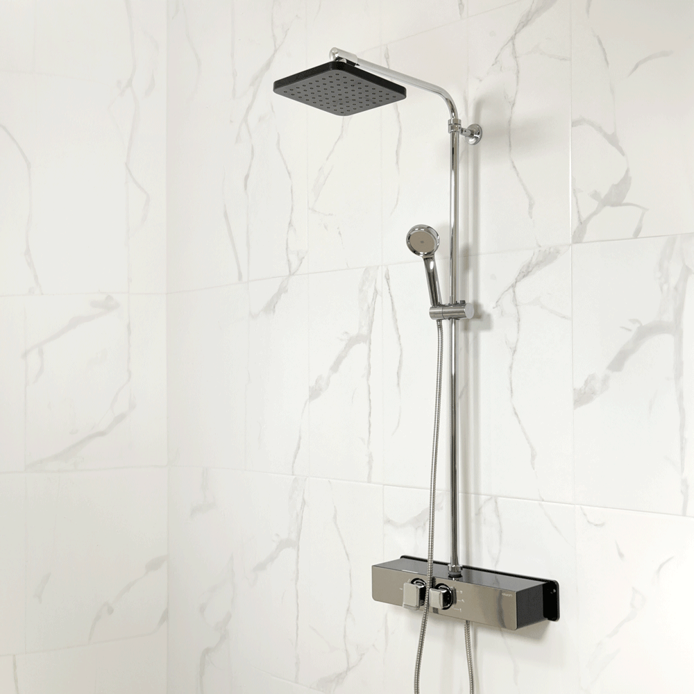 선반형 욕실 샤워 해바라기 욕조 수전 레인샤워 색상선택, 선반형해바라기샤워수전블랙, 1개 160,000원