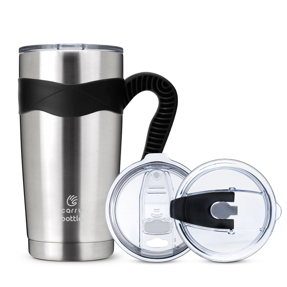 캐리보틀 스탠다드 스테인레스 보온보냉 텀블러 + 플립 빨대 뚜껑 + 전용손잡이 19,200원