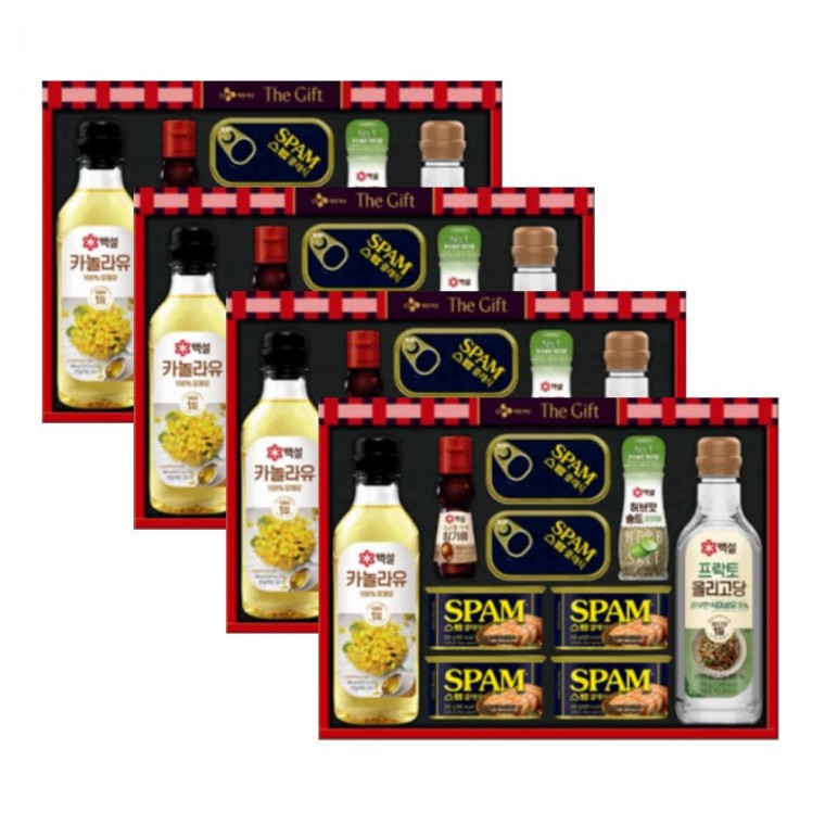 CJ 특별한 선택 B호스팸 식용유 선물세트 4개입, 상세페이지 참조 213,870원